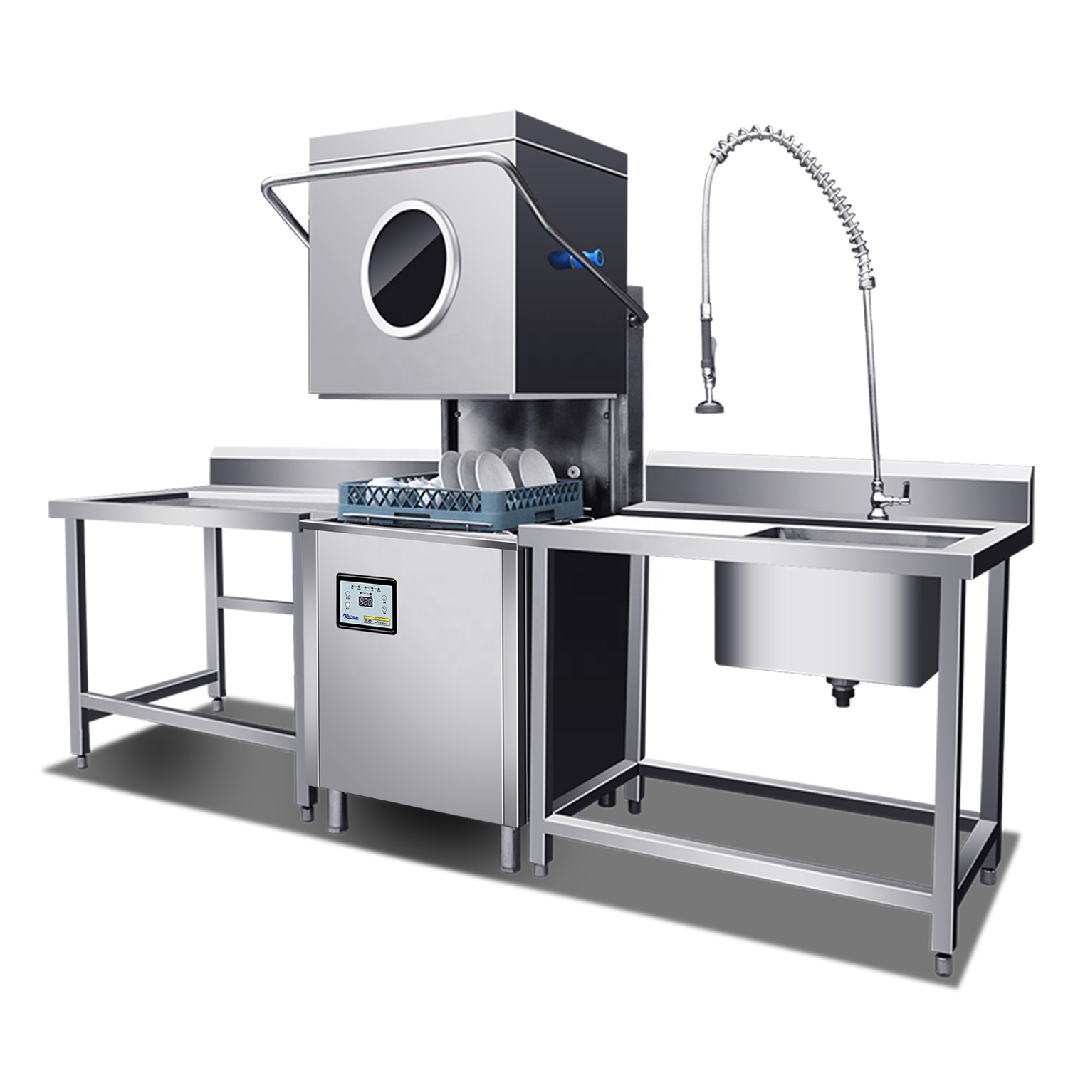 Commercial Kitchen Dishwasher - Профессиональная электрическая посудомоечная машина для ресторанов