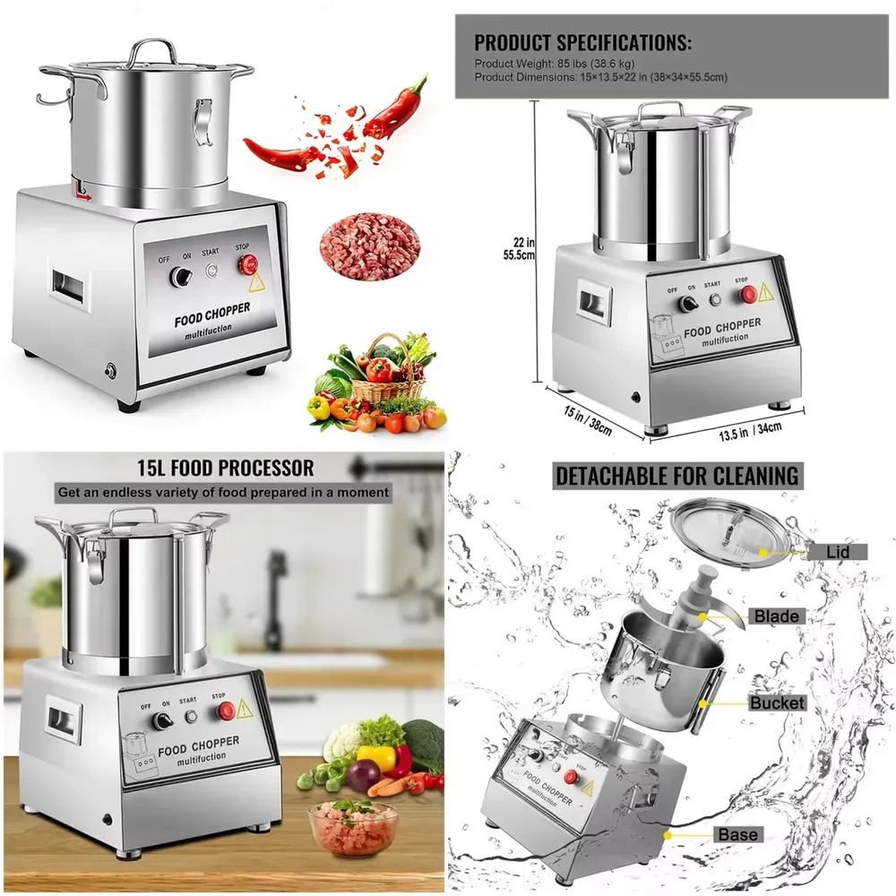Commercial Kitchen Grinder - Электрический коммерческий кухонный комбайн из нержавеющей