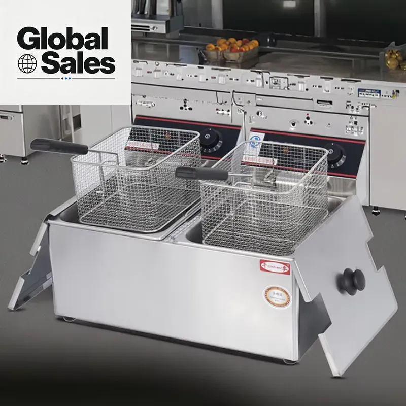 Commercial Kitchen Deep Cleaning - Промышленная электрическая фритюрница из нержавеющей стали