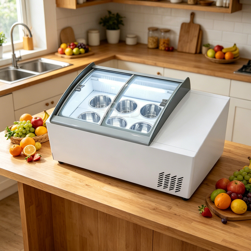 Refrigerated Display Case - Коммерческая холодильная витрина для мороженого, итальянских