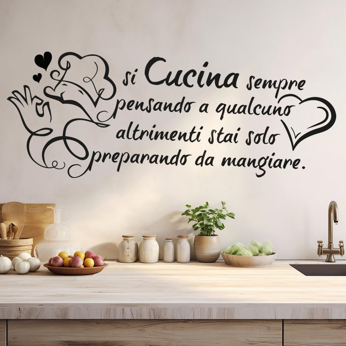 Наклейка на стену с цитатой о  – обзор и цена Commercial Kitchen Wall